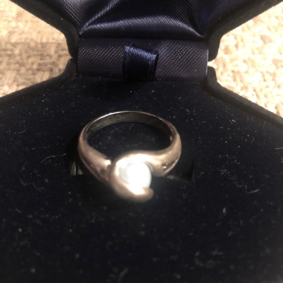 Del Sol genuine silver pearl ring - Picture 2 of 4